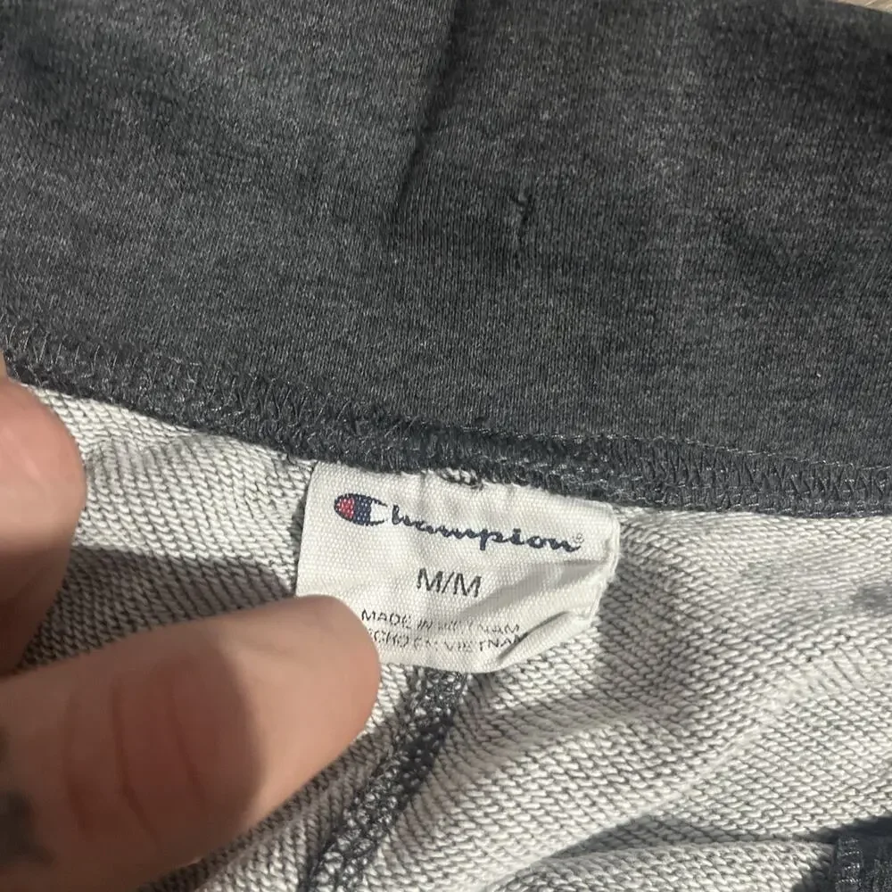 Champion Mens Athleisure Size Medium Gray Cotton Elastic Waist Drawstring Lounge